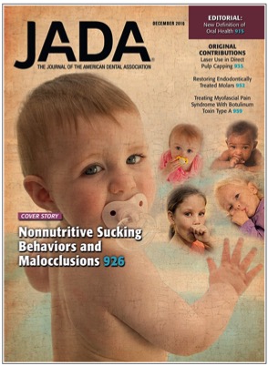 December 2016 cover story - Nonnutritive sucking behaviours and malocclusions