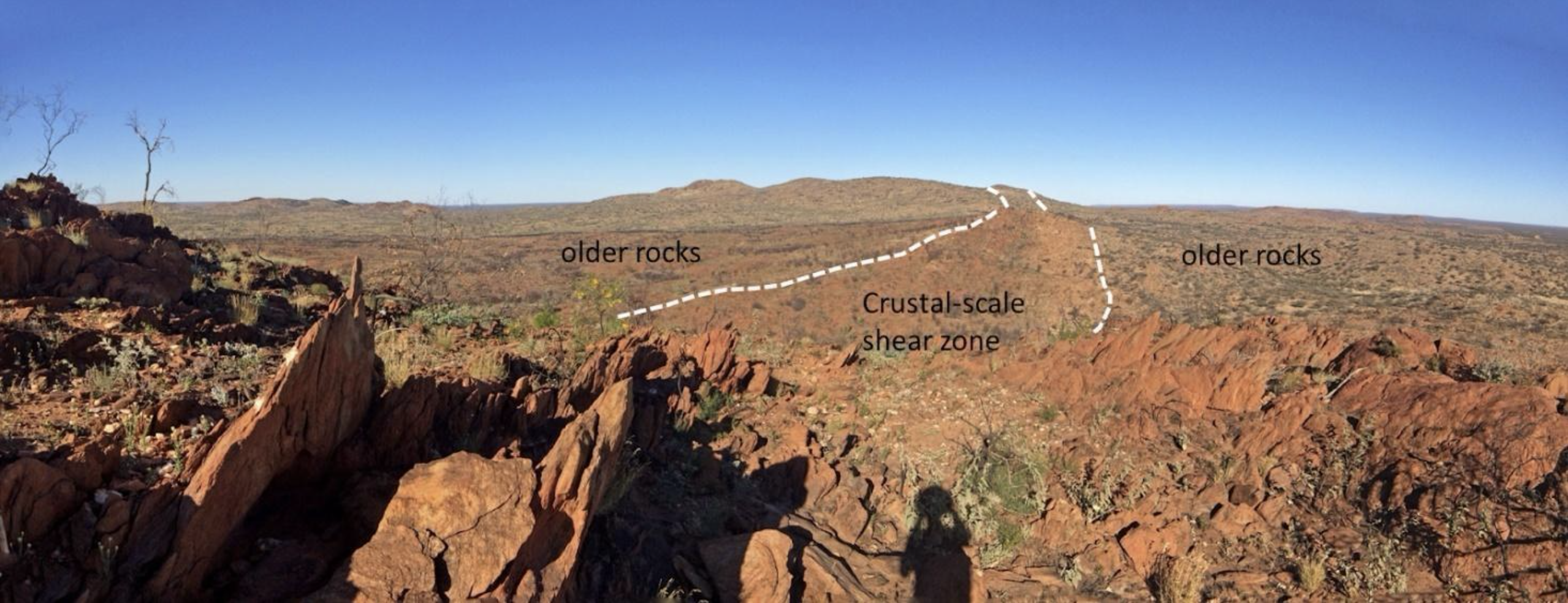 A shear zone in central Australia.
