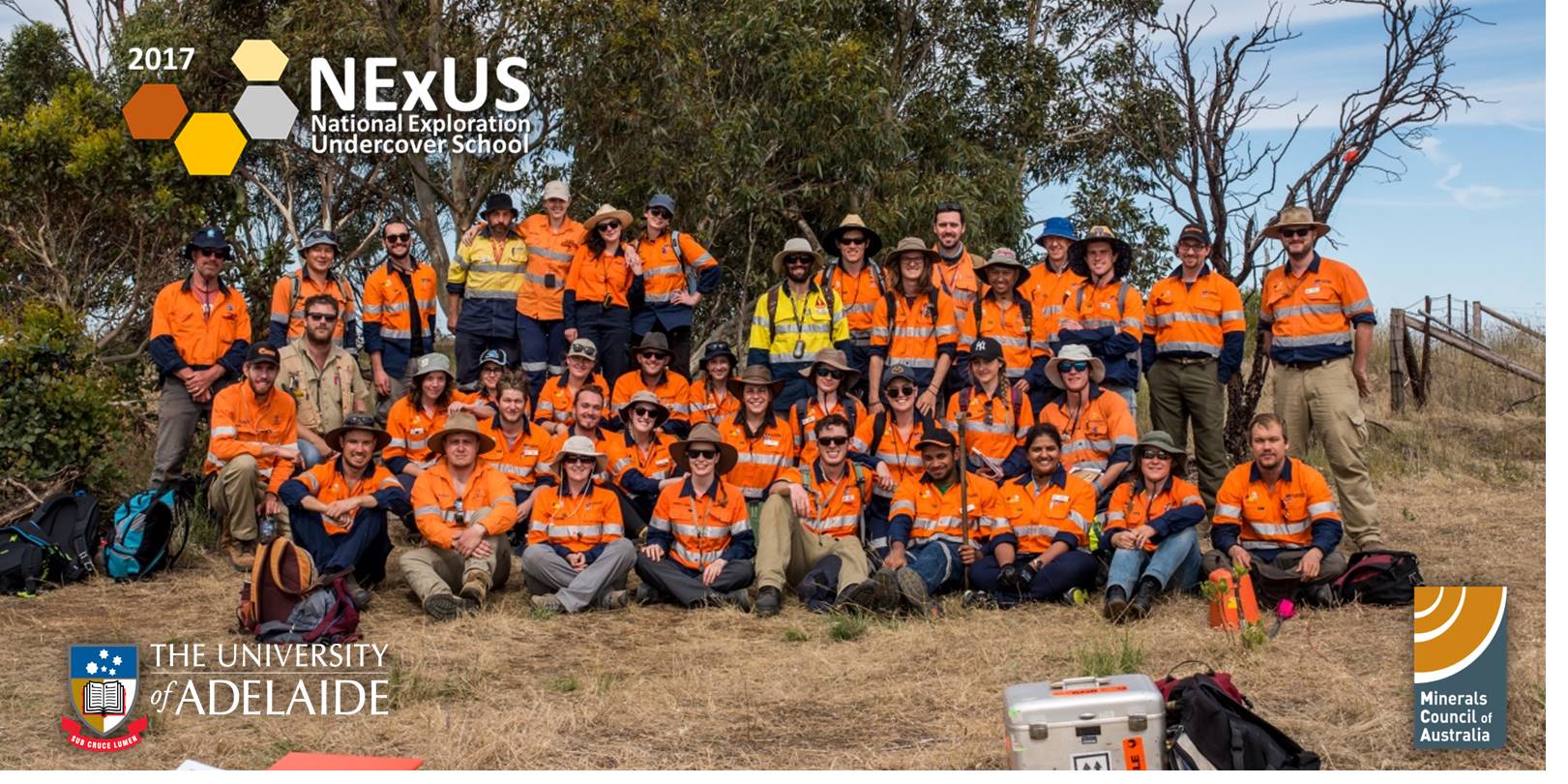 NExUS 2017 group on fieldwork in the Adelaide Hills