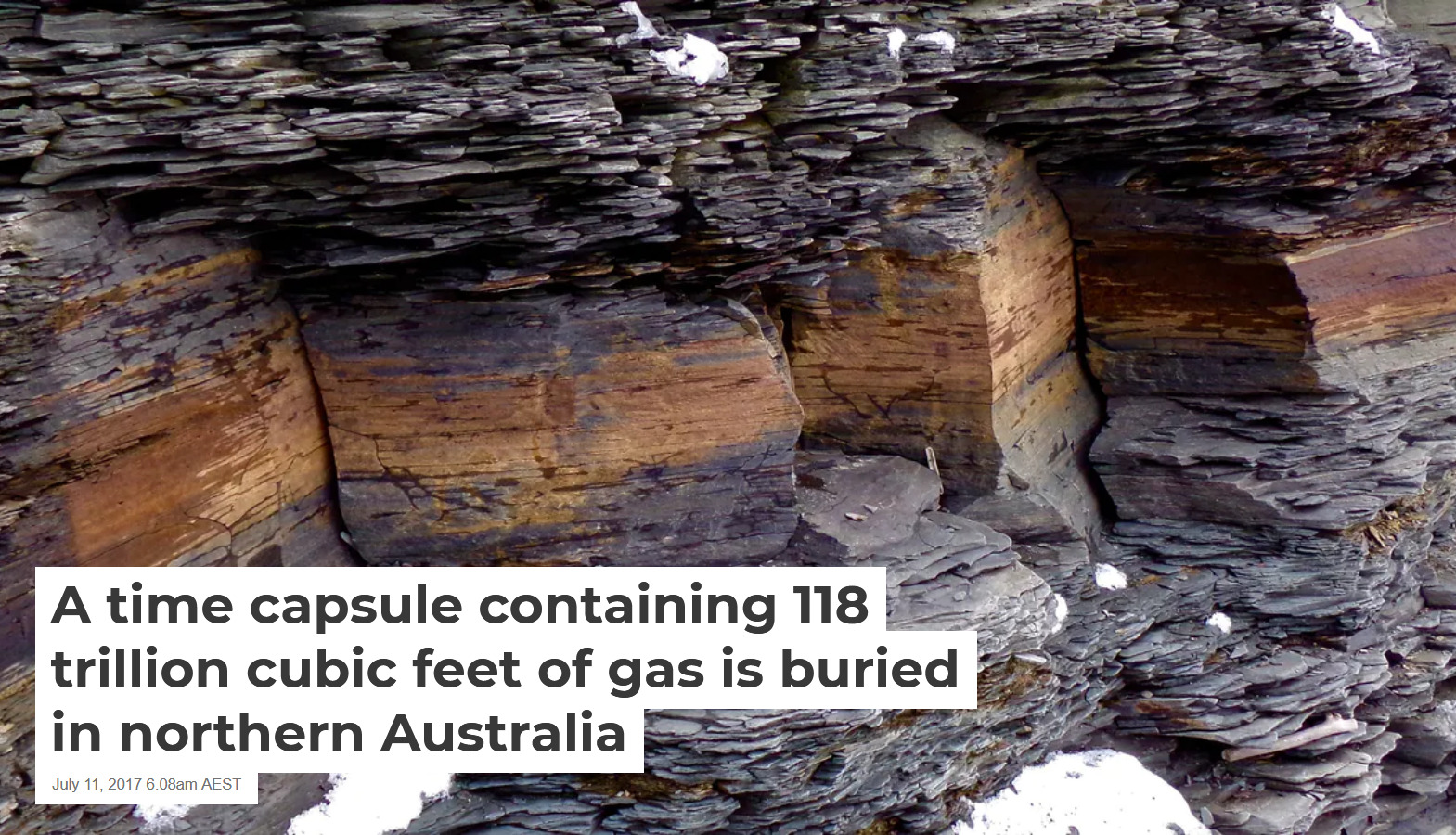 A time capsule containing 118 trillion cubic feet of gas is buried in northern Australia