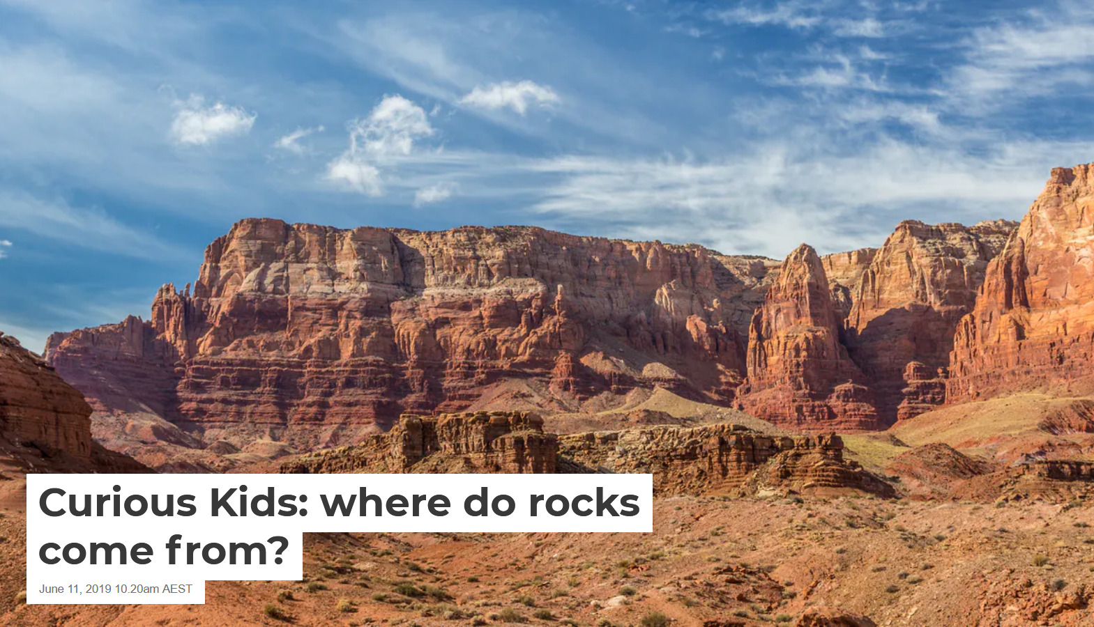 Curious Kids: Where do rocks come from?