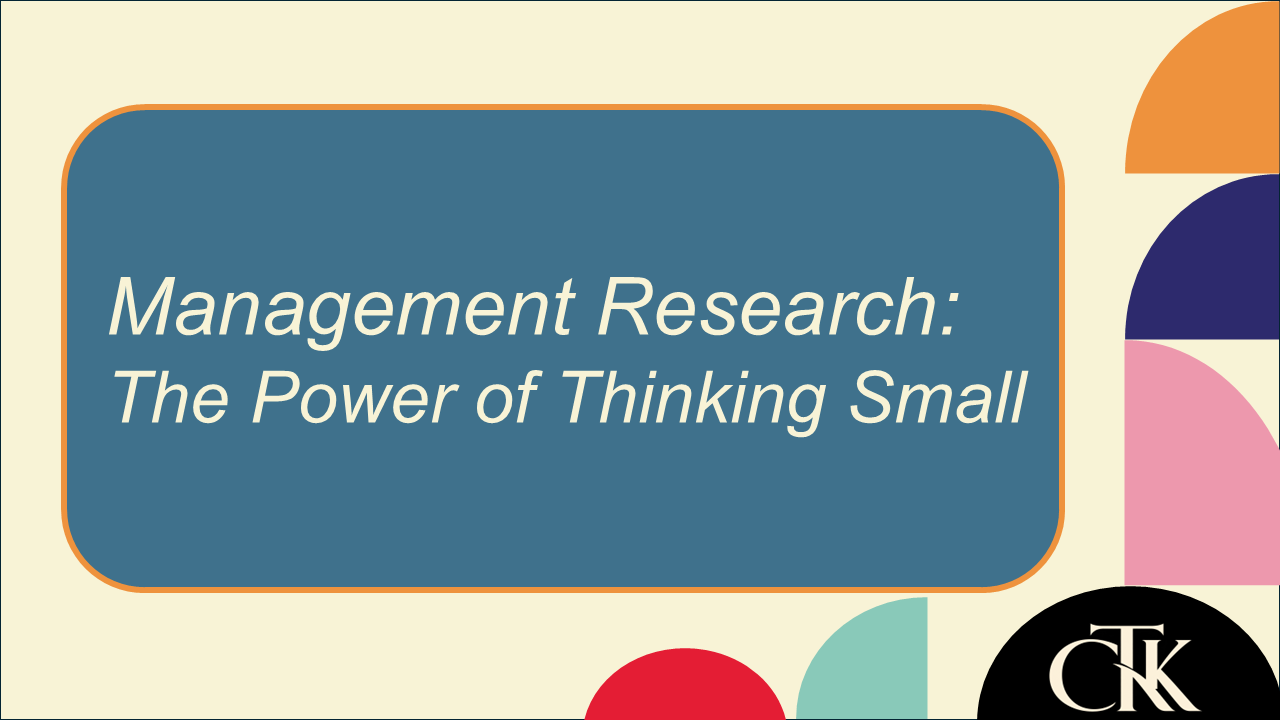 The Power of Thinking Small