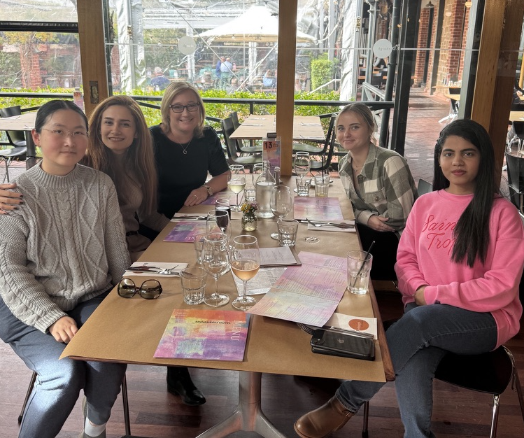 Shelden lab group at lunch