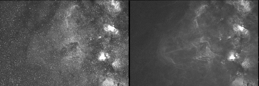 Narrowband image, with continuum sibtraction.